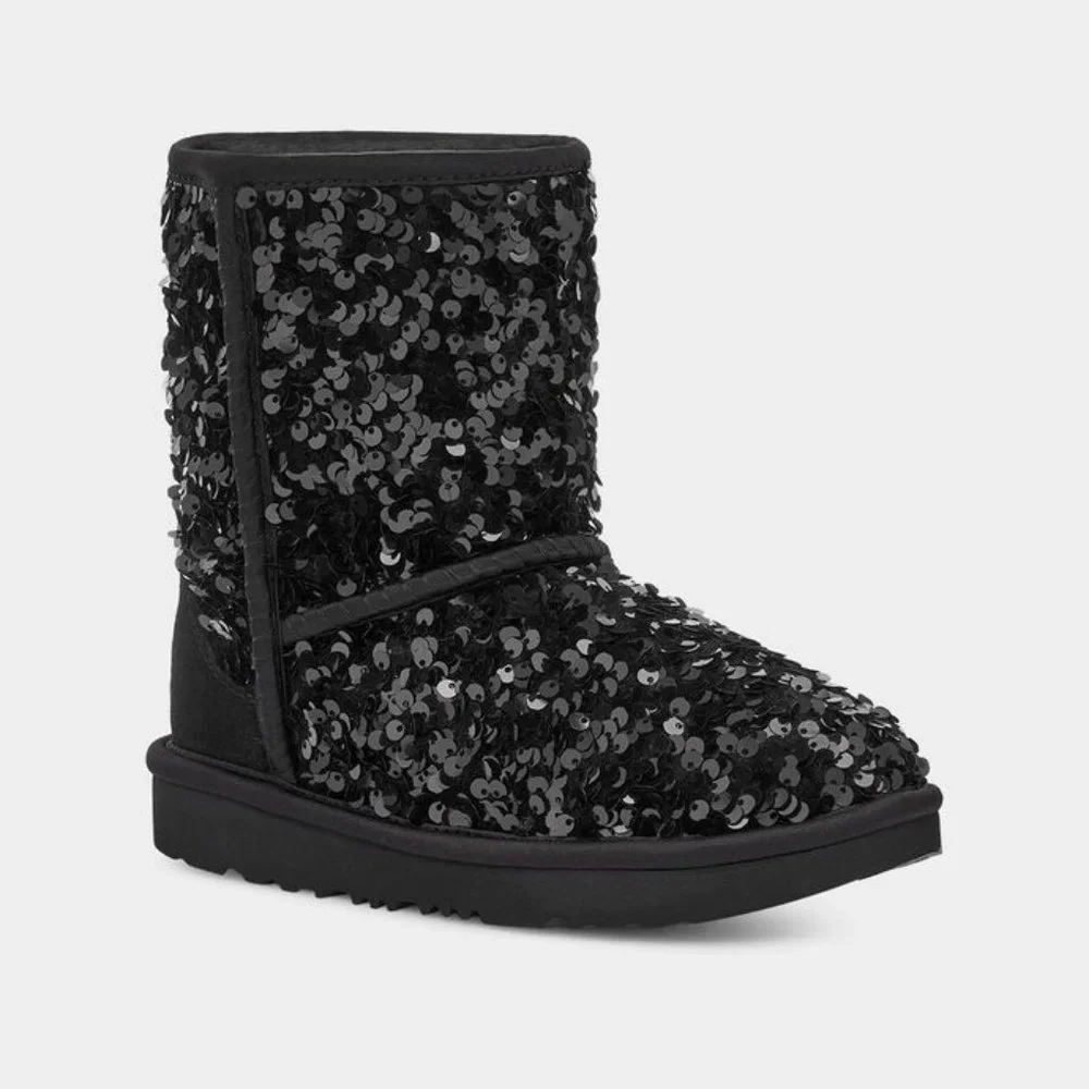 NIB‎ UGG STELLAR SEQUIN CLASSIC SHORT SHEARLING LINED BOOTS - Picture 9 of 9